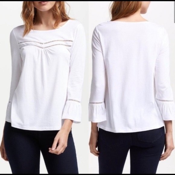 Boden Tops - Boden Women's Top,  4 white bell sleeve
